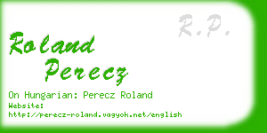 roland perecz business card